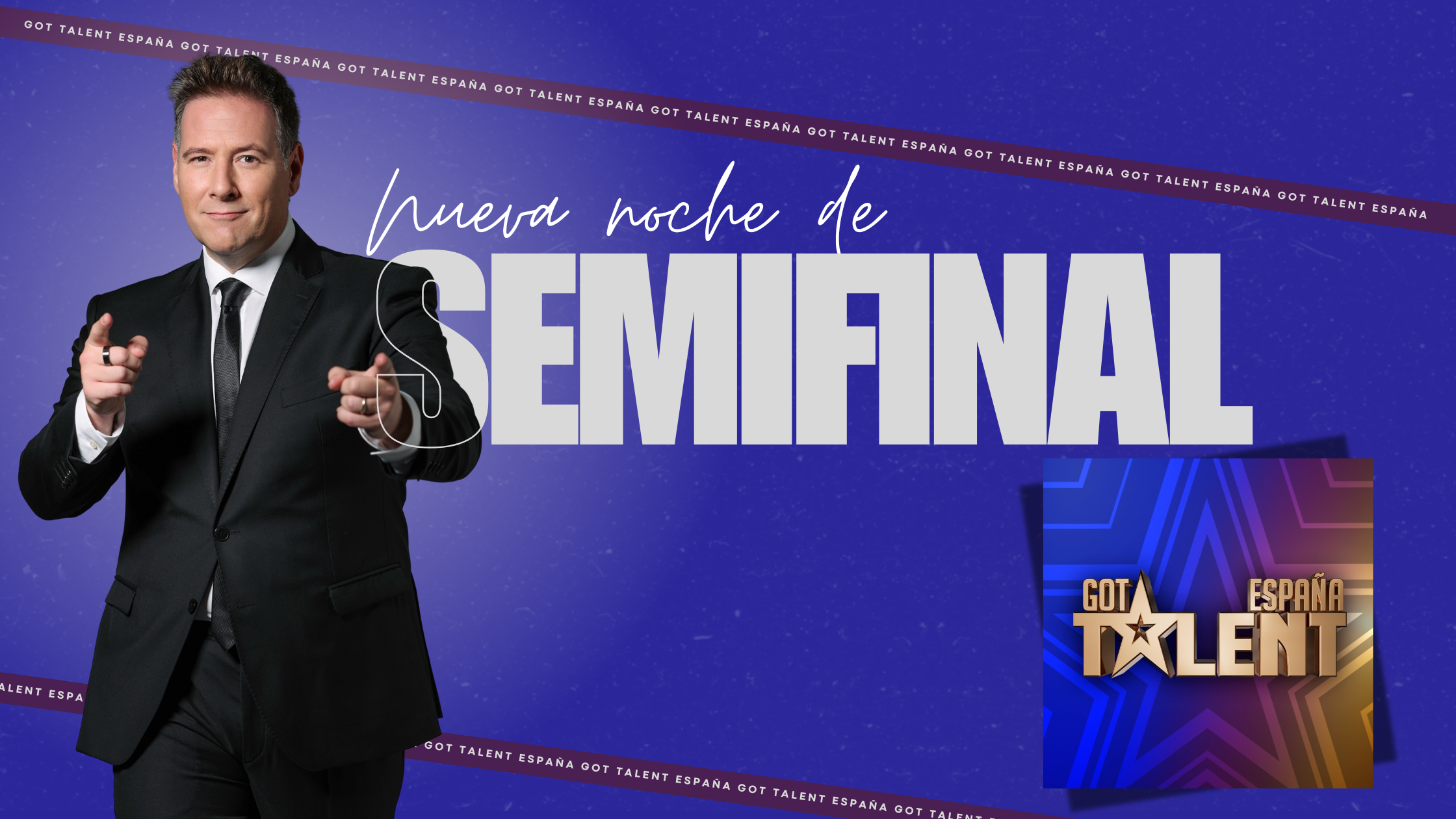 Carlos Latre como jurado en la semifinal de Got Talent España emitida en Telecinco en horario de prime time.