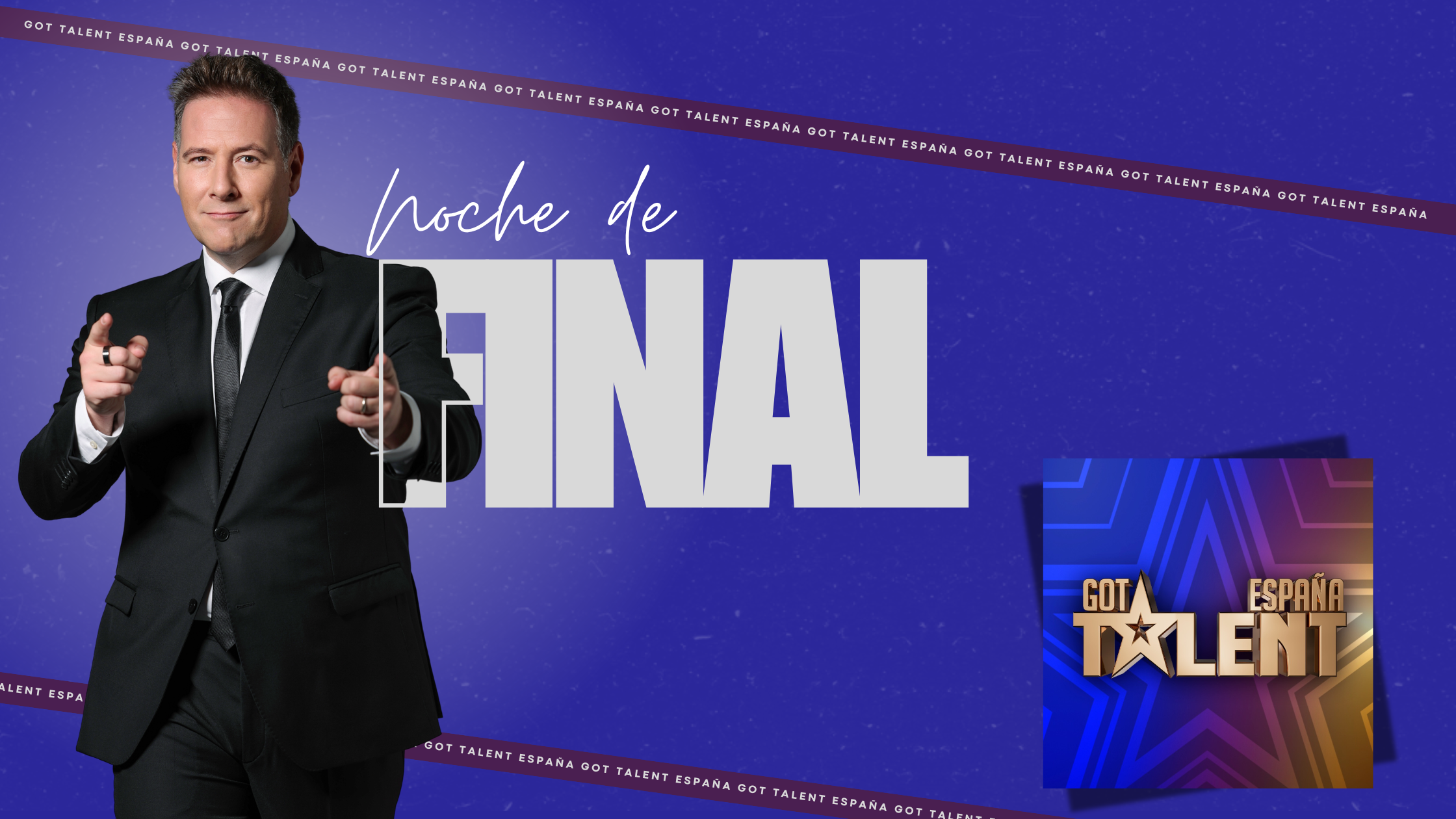Carlos Latre como jurado en la gran final de Got Talent España emitida en Telecinco en horario de prime time.