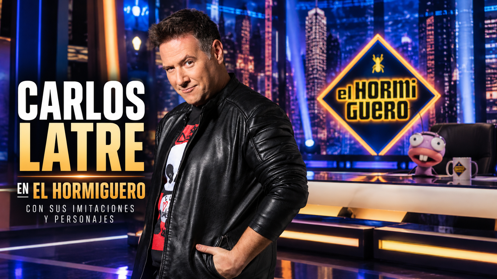 Carlos Latre en El Hormiguero con sus imitaciones y personajes en el plató del programa de Antena 3.